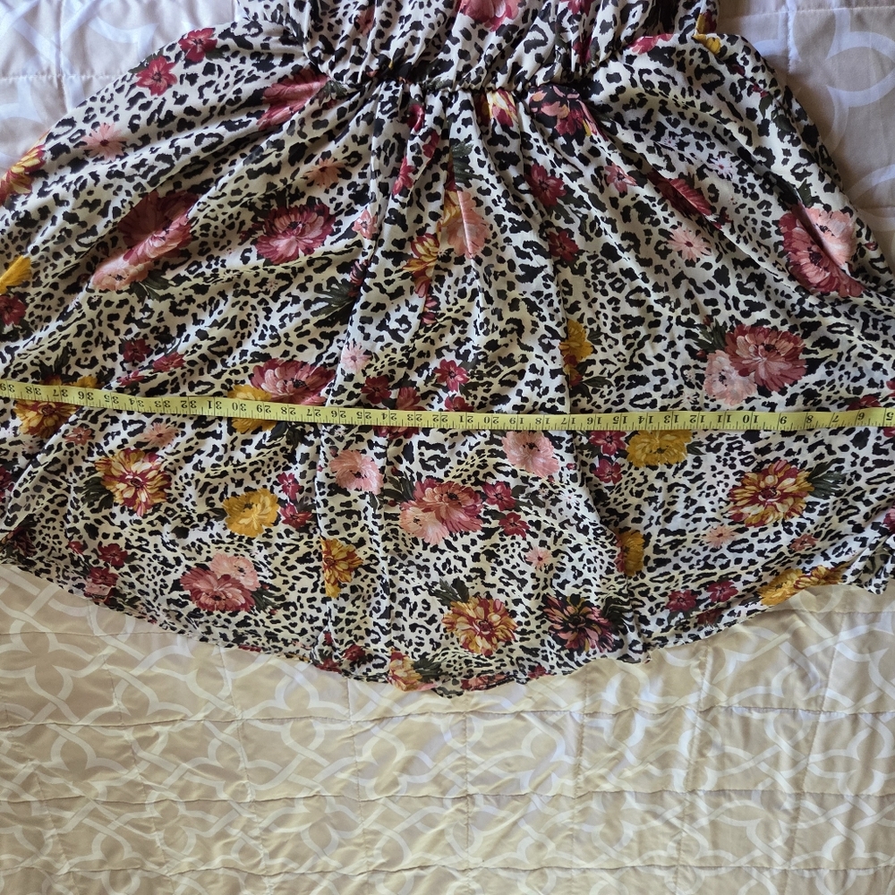 Floral Leopard Print Dress - Picture 9 of 16